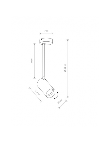 Spotlampa Mono long S