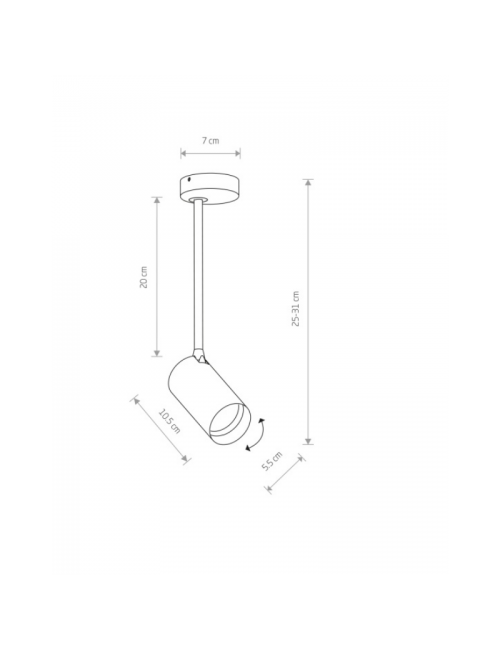 Spotlampa Mono long S