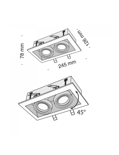 Recessed lamp Metal