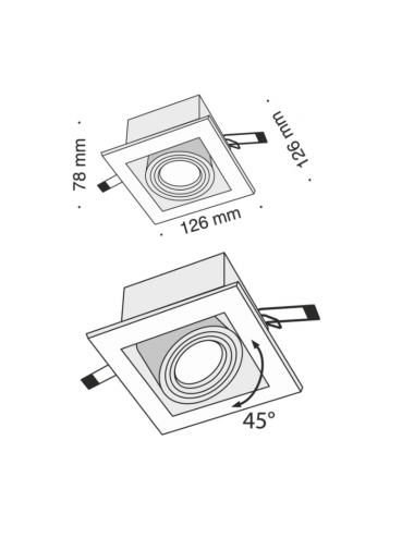 Recessed lamp Metal