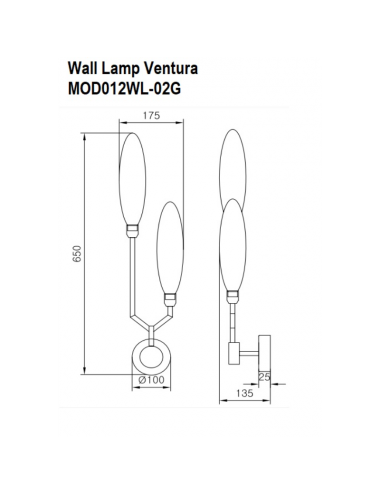 Sienas lampa Ventura