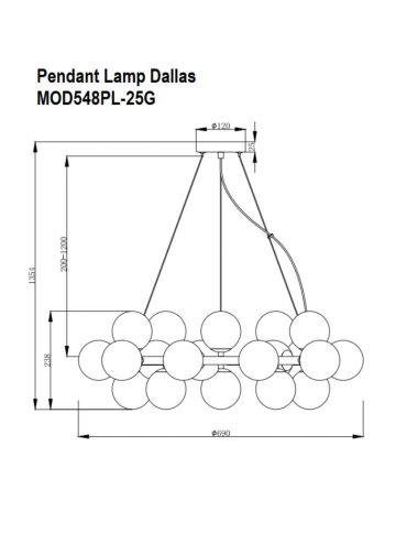 Pakabinamas šviestuvas Dallas