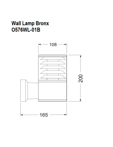 Fasādes lampa Bronx IP54