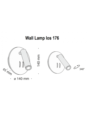 Sienas lampa Ios 176