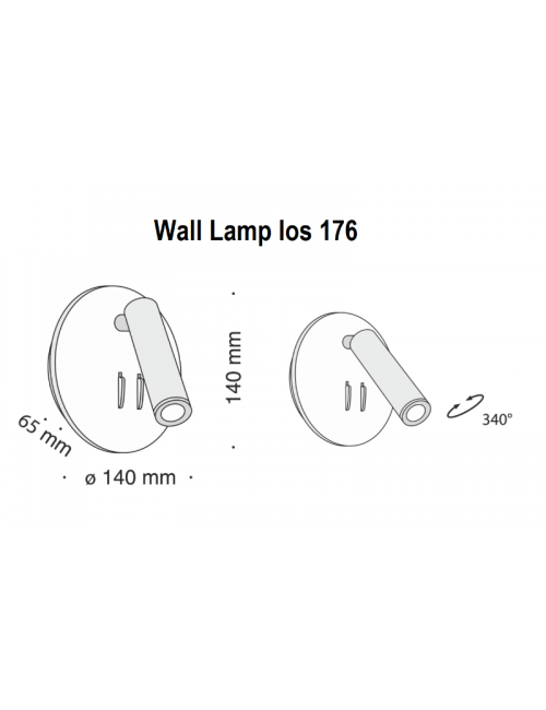 Sienas lampa Ios 176