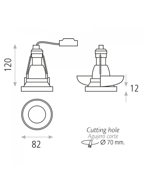 Recessed lamp Einar