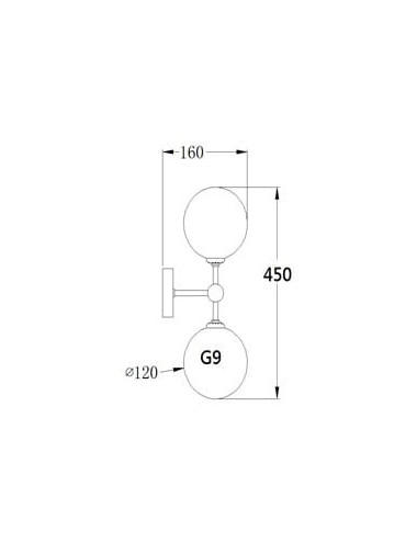 Wall lamp Dorado 2 L LP-002/2W L BK |Light Prestige | TavaGaisma.lv/en