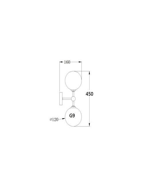 Wall lamp Dorado 2 L