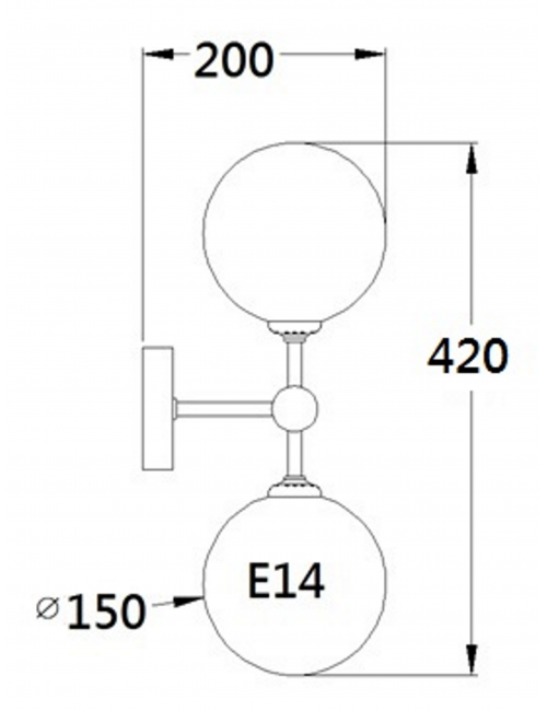 Sienas lampa Dorado 2