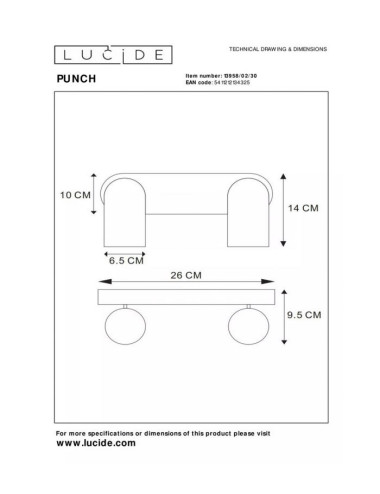 Потолочная лампа Punch 13958/02/30 | Lucide | TavaGaisma.lv/ru