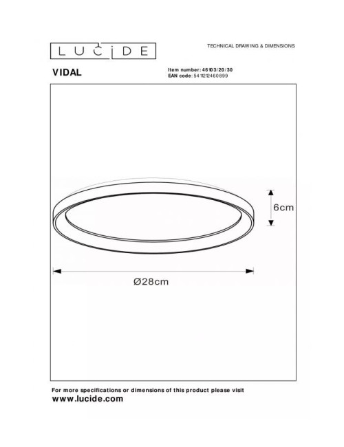 Потолочная лампа Vidal