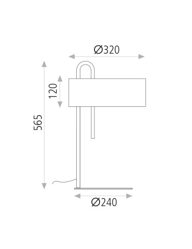 Galda lampa Clip