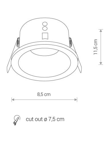 Recessed lamp Charlie IP54 8366 |Nowodvorski | TavaGaisma.lv/en