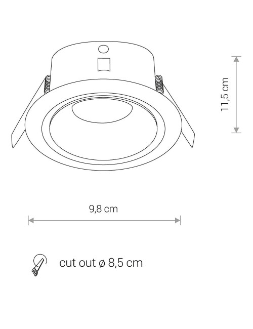 Recessed lamp Foxtrot IP54