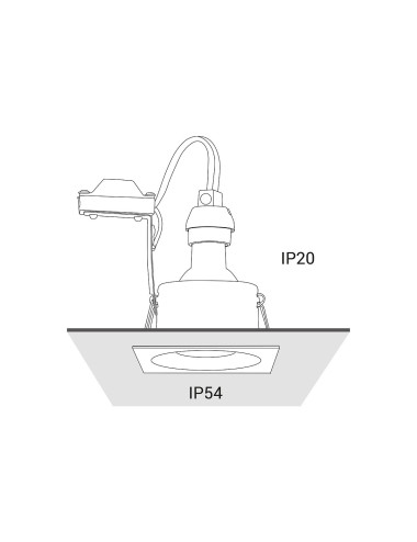 Iebūvējama lampa Delta IP54