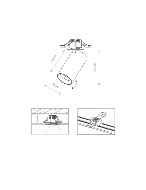 Iebūvējama lampa Mono surface I