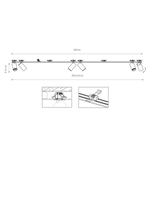 Recessed lamp Mono surface VI