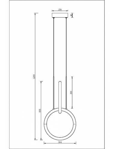 Pakabinamas šviestuvas Node