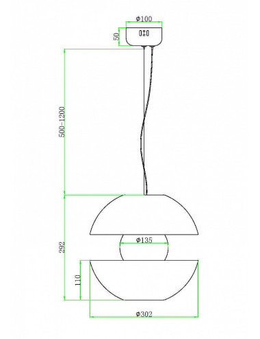 Piekaramā lampa Rabel