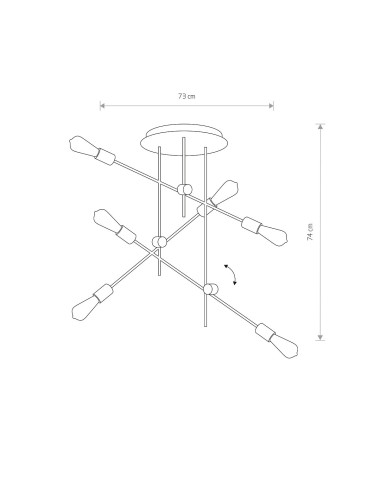 Ceiling lamp Axis VI