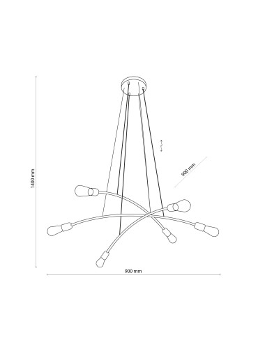 Piekaramā lampa Helix