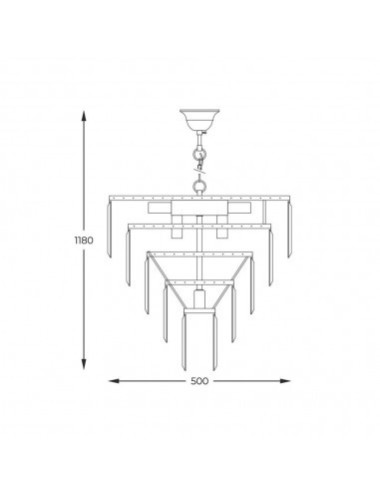 Chandelier Amadeo 17106/6+3+1-GD+CL |Zuma Line | TavaGaisma.lv/en