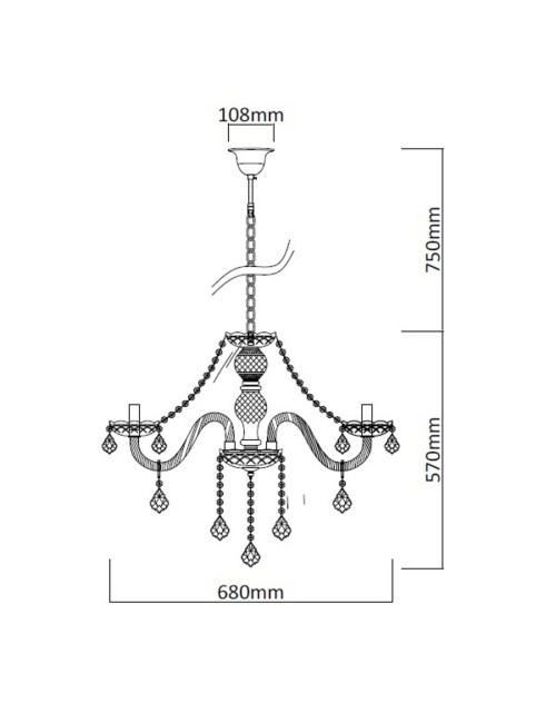 Chandelier Cristallo 8