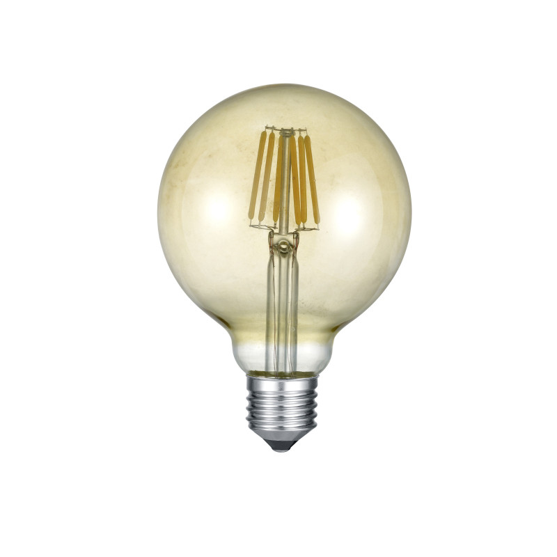 E27 filament globe 6W 660 lm 2700K brown