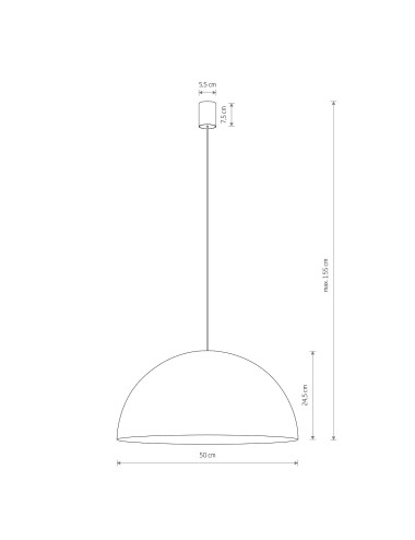 Pendant lamp Hemisphere Super L 50