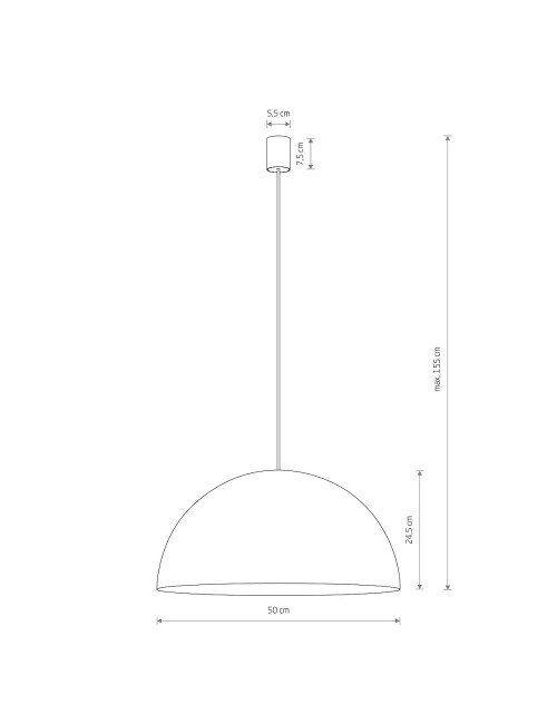 Pendant lamp Hemisphere Super L 50