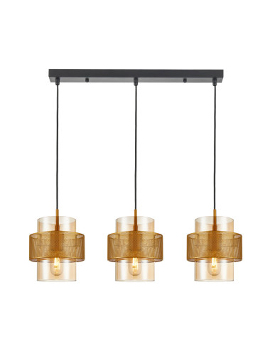 Pendant lamp Vinoti PND-22132-3S-GD-AMB |Italux | TavaGaisma.lv/en