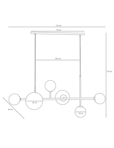 Piekaramā lampa Dione 1092K_2 | Aldex | TavaGaisma.lv