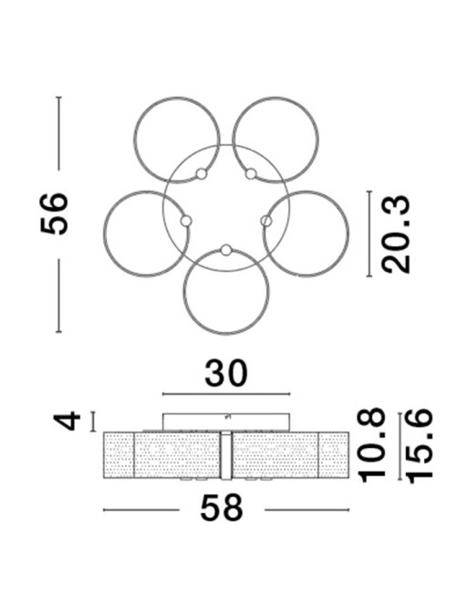 Ceiling lamp Gatlin Ø58 LED