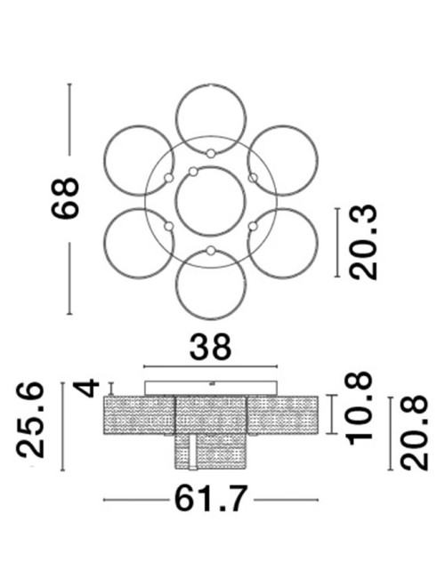 Ceiling lamp Gatlin Ø61,7 LED