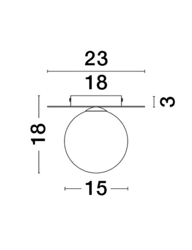 Griestu lampa Idigo Ø23