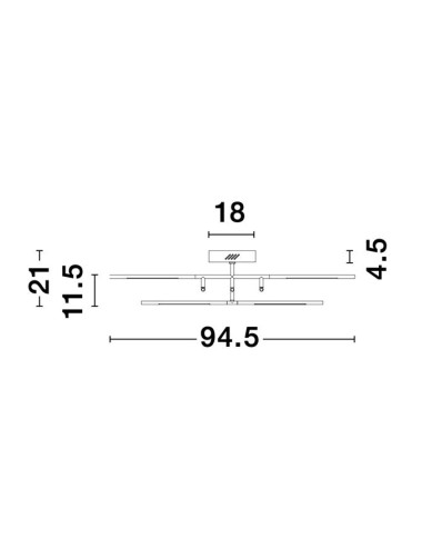 Ceiling lamp Raccio LED 9180713 | Nova Luce | TavaGaisma.lv/en