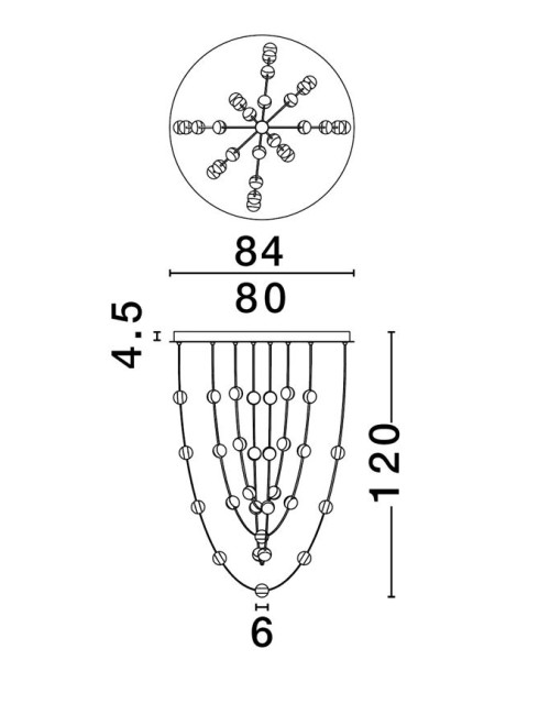 Lühter Alcinooe Ø84 LED