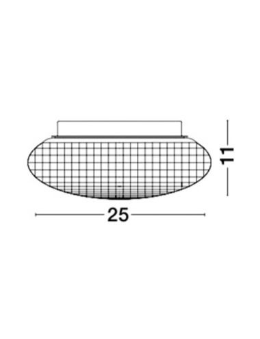 Griestu lampa Sens Ø25 IP44