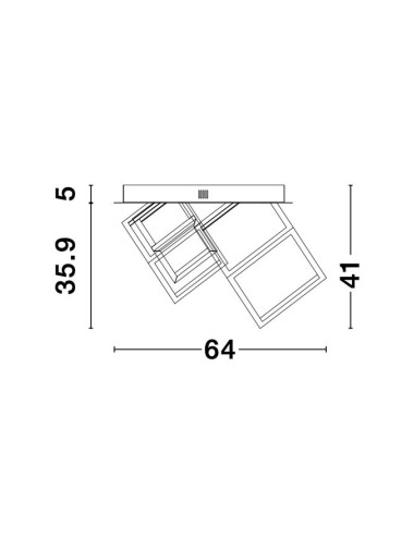 Ceiling lamp Gabbia LED 9818241 | Nova Luce | TavaGaisma.lv/en