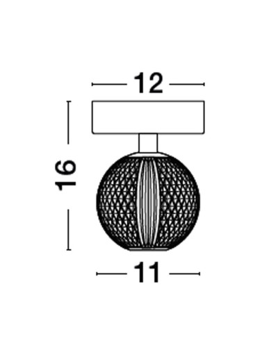 Ceiling lamp Brillante Ø11 LED