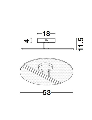 Ceiling lamp Jertuna Ø53 LED 9545330 | Nova Luce | TavaGaisma.lv/en