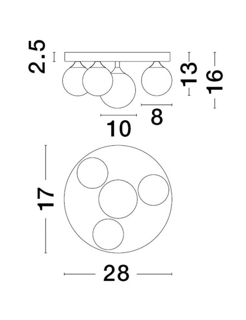 Ceiling lamp Edem Ø28