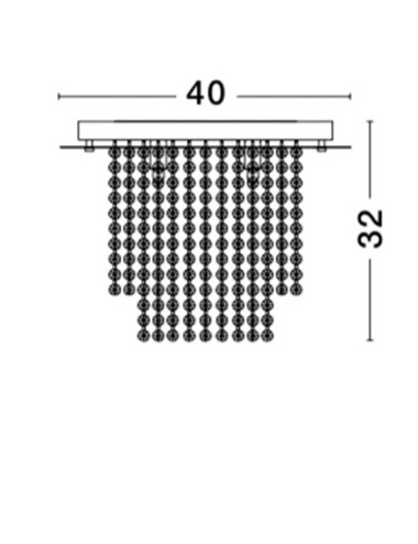 Kattokruunu Fontana Ø40 LED