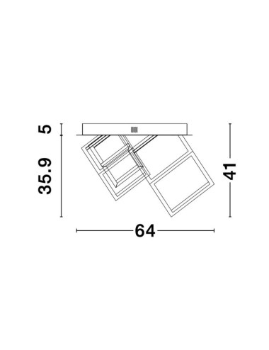 Ceiling lamp Gabbia LED 9818242 | Nova Luce | TavaGaisma.lv/en