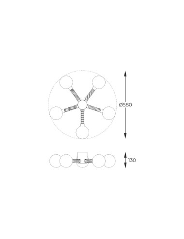 Ceiling lamp Mida Ø58 C0583-05C-2GHF | Zuma Line | TavaGaisma.lv/en