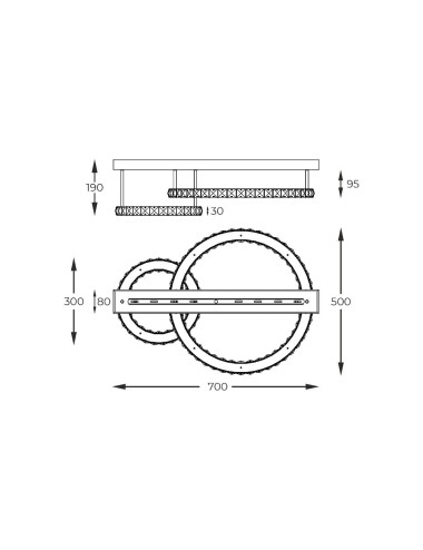 Ceiling lamp Girona LED MX3713-2-3GT | Zuma Line | TavaGaisma.lv/en