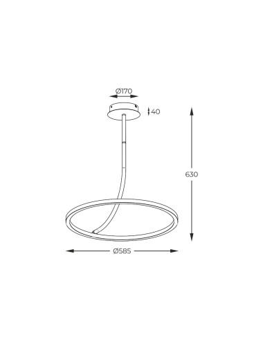 Griestu lampa Corit Ø58,5 LED