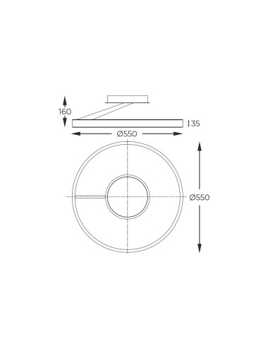 Ceiling lamp Malu Ø55 LED