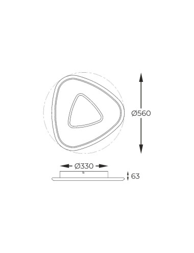 Ceiling lamp Getafe Ø56 LED MX3888-1-3WBCT | Zuma Line | TavaGaisma.lv/en