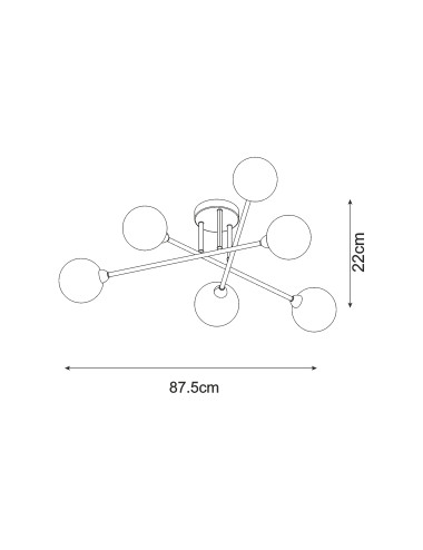 Ceiling lamp Basis Ø87,5 CL22017A-6 | Zuma Line | TavaGaisma.lv/en